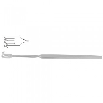 Wound Retractor 3 Sharp Prongs - Small Curve Stainless Steel, 16.5 cm - 6 1/2" Width 7.0 mm